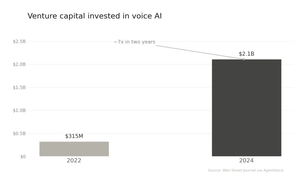 Voice AI VC funding 2022 vs 2024